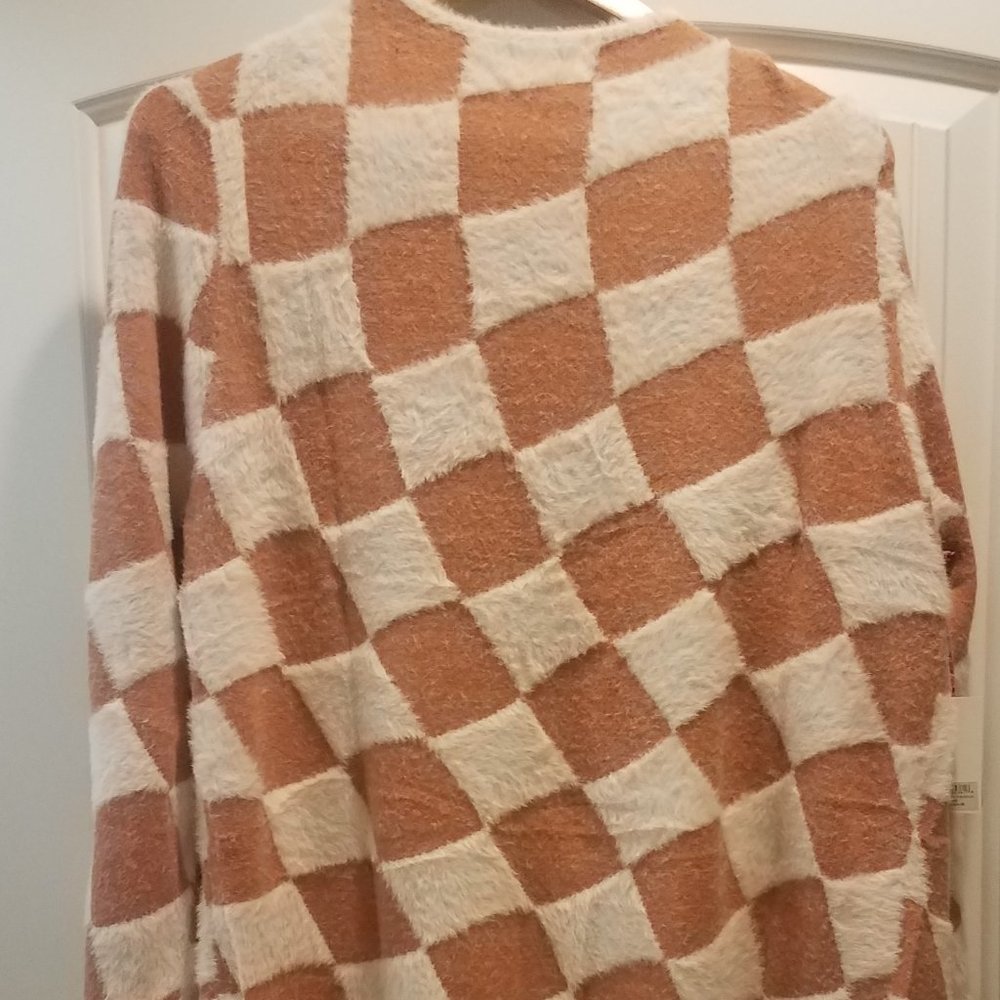 Tan Check Cardigan Simply Southern NWT - Picture 4 of 5
